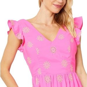 Lilly Pulitzer Aura Pink Days Bloom Eyelet Maxi Dress - Size 8 - NWT